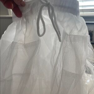 White Sheer Tulle Skirt- was used under a party dress